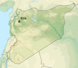 Position d'Ebla en Syrie